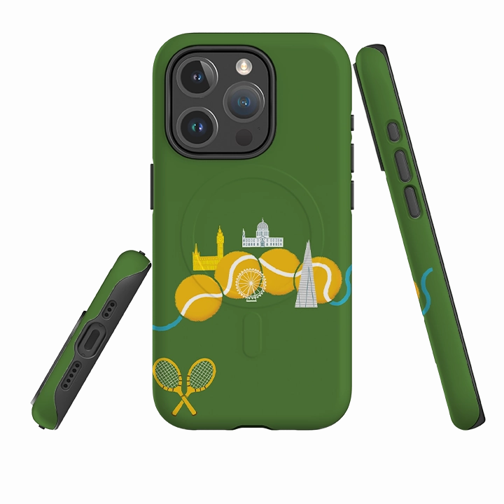 iPhone MagSafe Tough Case -  Tennis By Paul Thurlby Hard Plastic Premium Texture Design