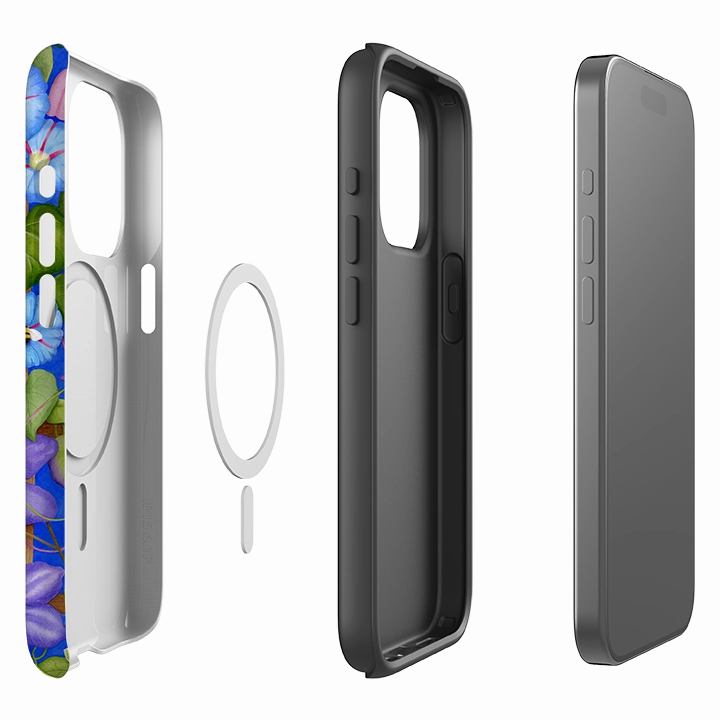 Hybrid Build Texture Light Design iPhone MagSafe Tough Case -  The Trellis by Bex Parkin