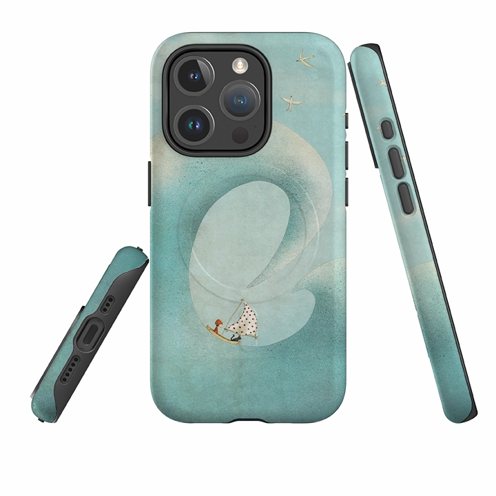 Soft Build Texture Anti scratch iPhone MagSafe Tough Case - The Wave By Maja Lindberg