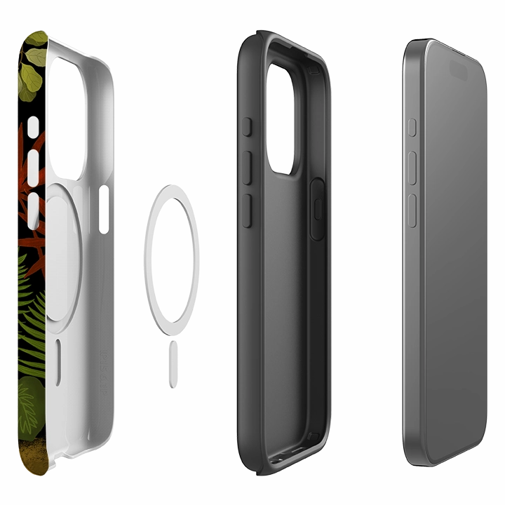 iPhone MagSafe Tough Case - Toucan Leopard By Bex Parkin Minimal Look