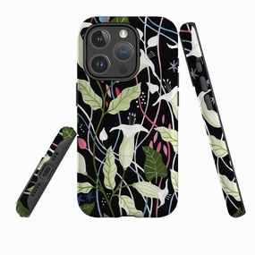 Compact Pattern iPhone MagSafe Tough Case - Trumpet Flowers By Bex Parkin