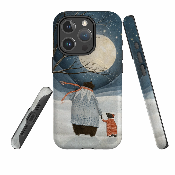 iPhone MagSafe Tough Case -  Under a Moonlit Sky By Maja Lindberg Flexible Grip Texture Rugged Detail Layer