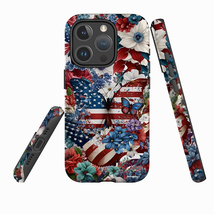 Everyday Look Flexible Edge Texture iPhone MagSafe Tough Case -  US Floral III