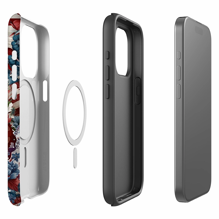 iPhone MagSafe Tough Case -  US Floral III Flexible Design