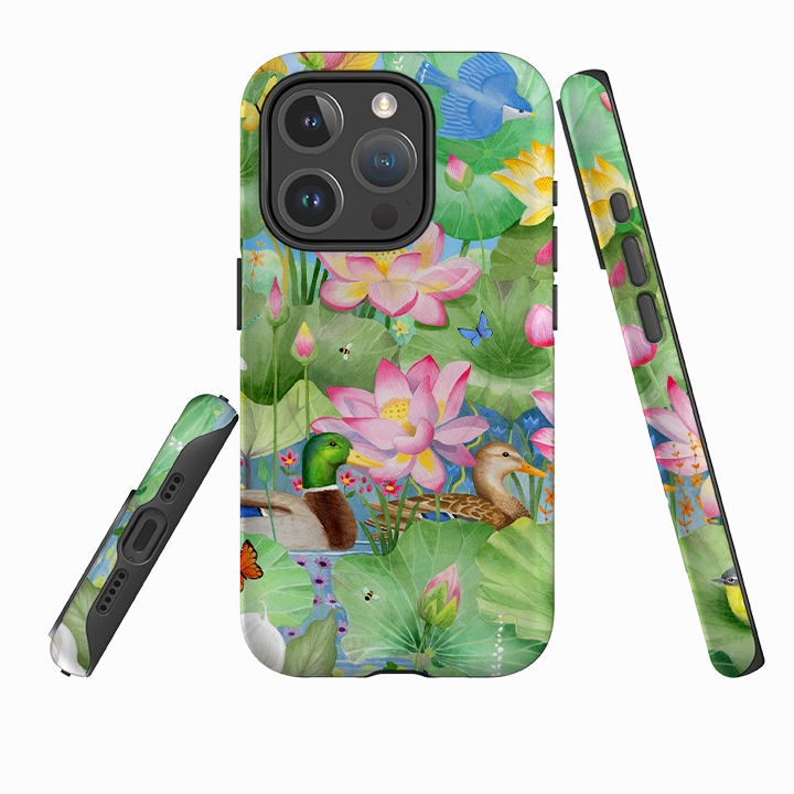 iPhone MagSafe Tough Case -  Waterlily Pond By Bex Parkin Luxury Detail Texture