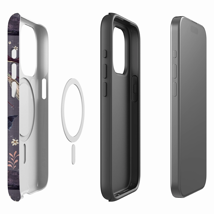 Compact Style Strong Frame iPhone MagSafe Tough Case -  Whale Song Lavender by Katherine Quinn