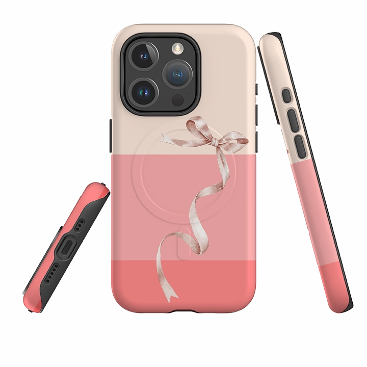 Minimal Frame iPhone MagSafe Tough Case -  Wiggly Ribbons Chroma III