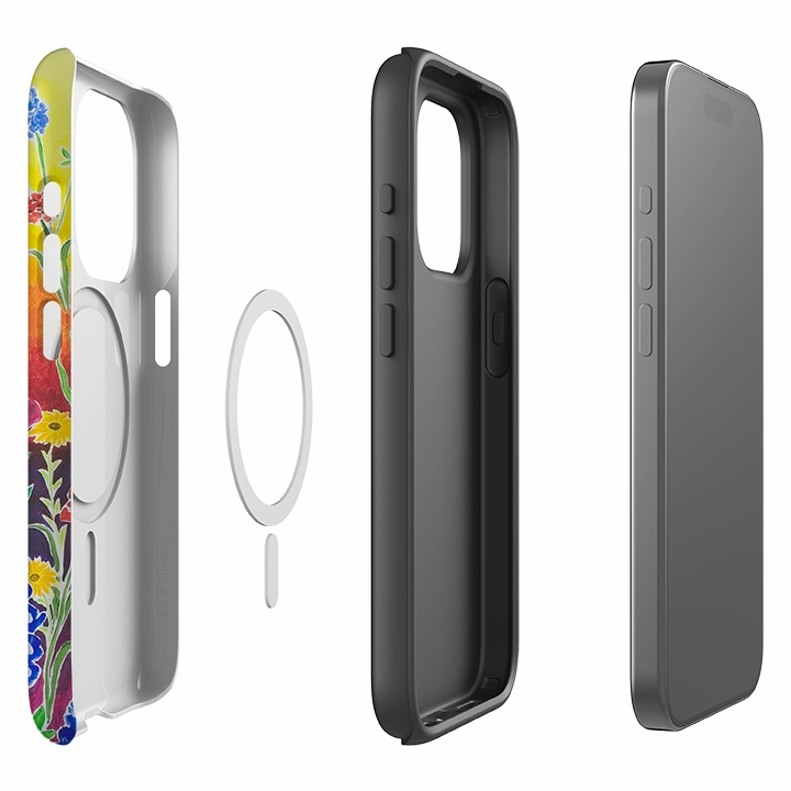 iPhone MagSafe Tough Case - Wildflower Fantasy By Linda Calvert Jacobson Grip Enhanced