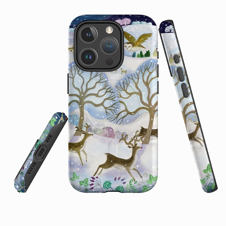 iPhone MagSafe Tough Case -  Winter Deer By Bex Parkin Rugged Look Finish