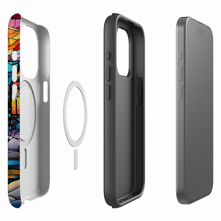 Modern Finish Easy Access iPhone MagSafe Tough Case -  Winter Mosaic II