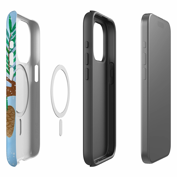 Durable Design Everyday Carry iPhone MagSafe Tough Case - Winter Squirrel By Bex Parkin