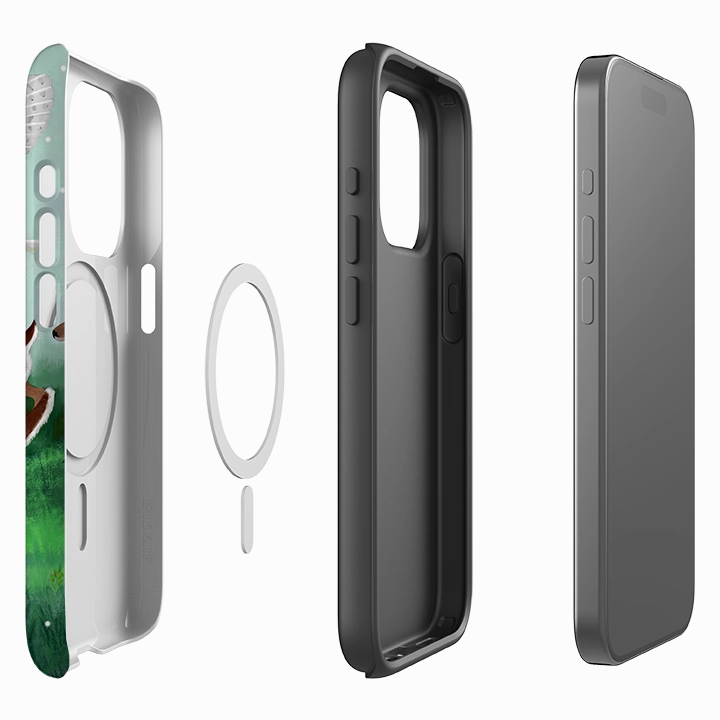 iPhone MagSafe Tough Case - Winter Woods By Bex Parkin Metal Texture Comfort Edge Layer