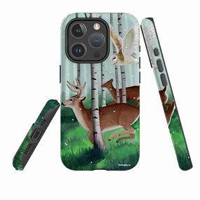 Minimal Form iPhone MagSafe Tough Case - Winter Woods By Bex Parkin