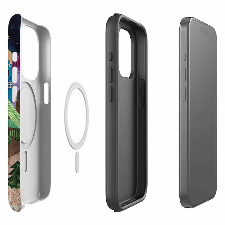 Smooth Surface Layer Stylish Detail Layer iPhone MagSafe Tough Case - Wisemen II By Caroline Bonne Muller