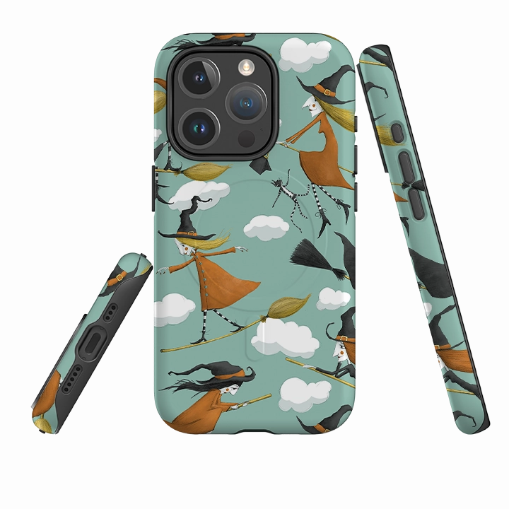 Matte Build iPhone MagSafe Tough Case - Witches By Maja Lindberg