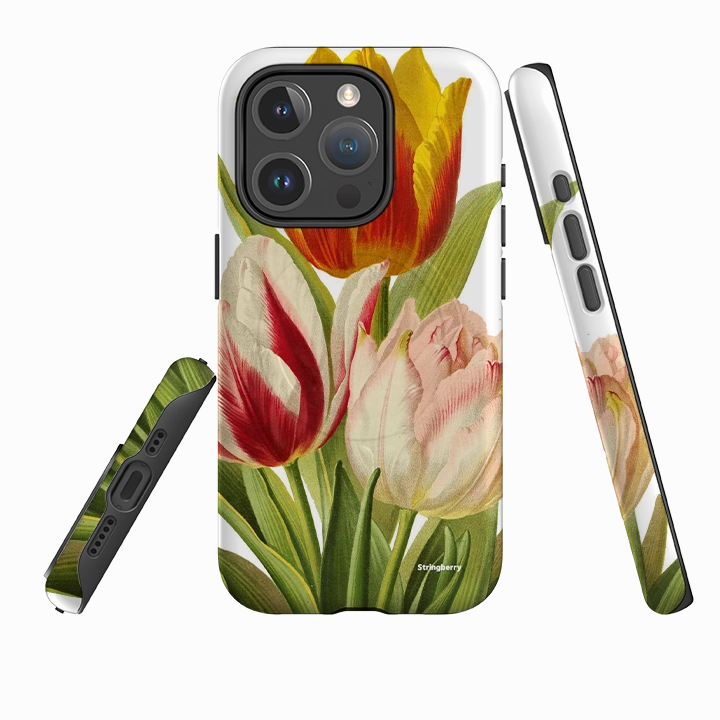 iPhone MagSafe Tough Case -  With Tulips Vivid Detail Texture Sporty Design