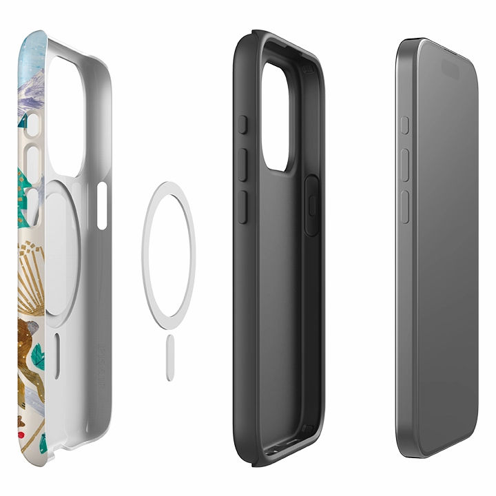 Subtle Texture Travel Essential iPhone MagSafe Tough Case - Xmas Hare By Tracey English