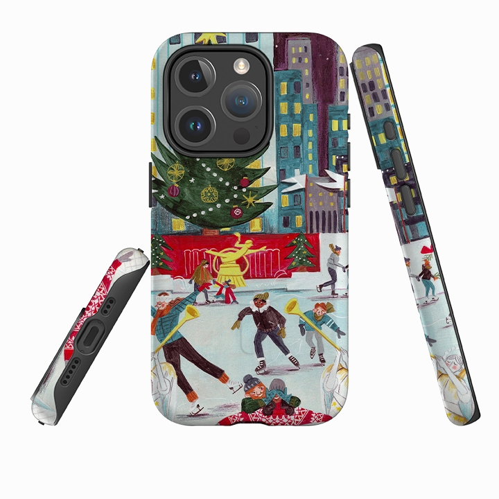 iPhone MagSafe Tough Case -  Xmas In New York By Caroline Bonne Muller Modern Finish