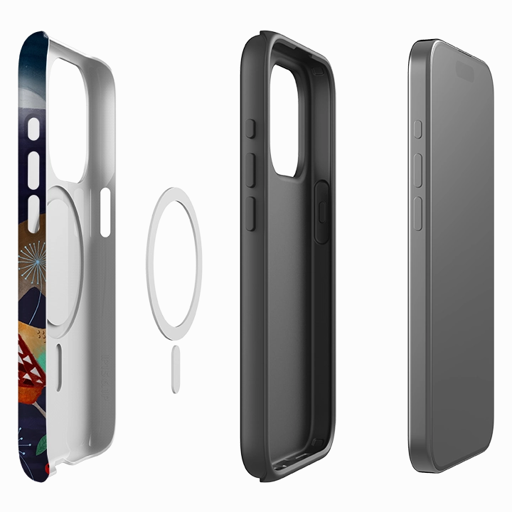 iPhone MagSafe Tough Case - Xmas Party By Bex Parkin Minimal Finish Ergonomic Feel