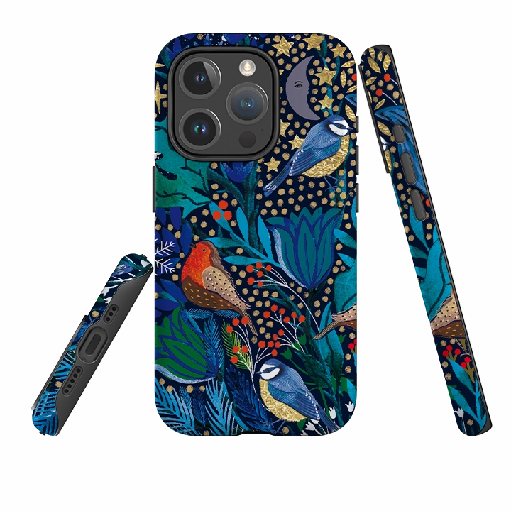 Rugged Pattern Design iPhone MagSafe Tough Case - Xmas Robin I By Emma Frances Grant