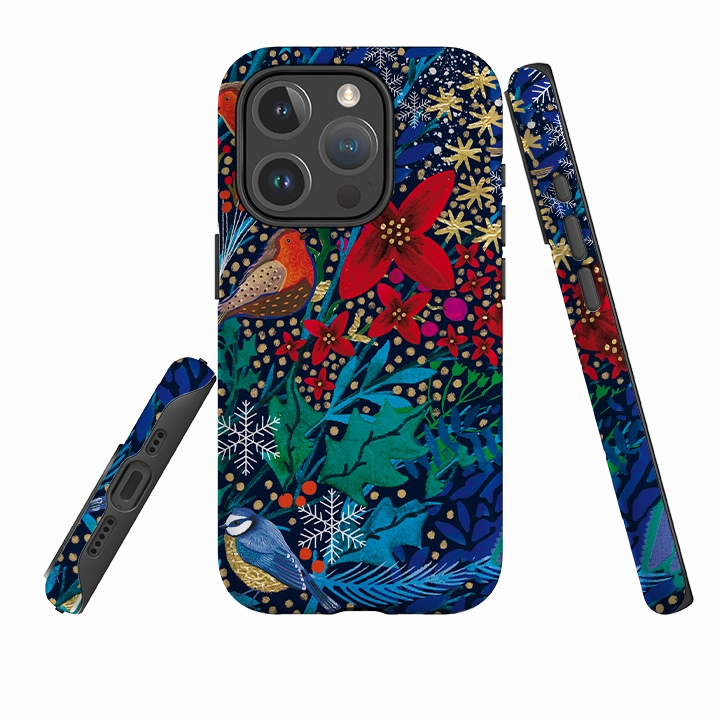 Anti Slip iPhone MagSafe Tough Case - Xmas Robin II By Emma Frances Grant