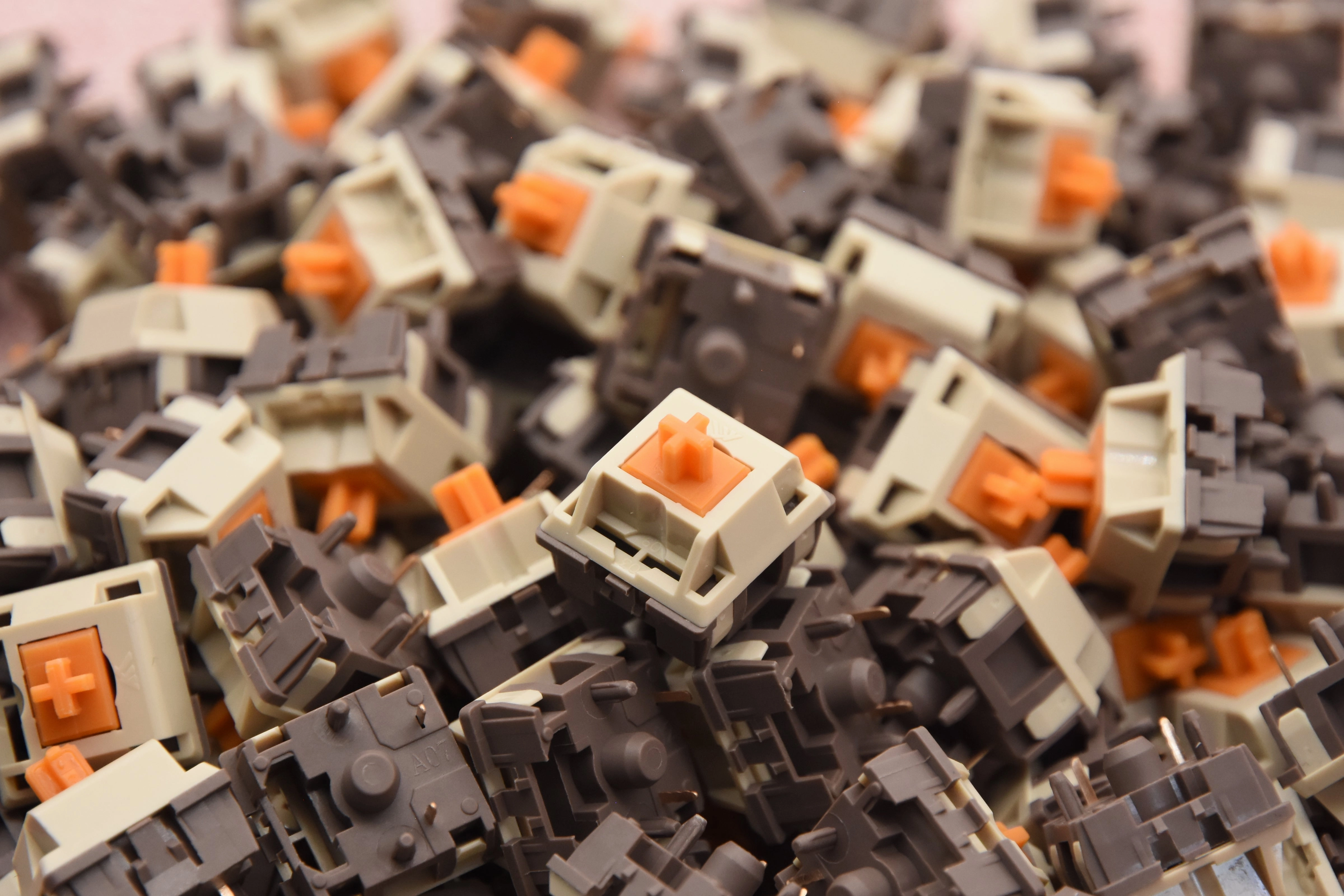 Office Friendly Mechanical Lighting Effects Kit KTT X 80 Retros Game 1989 Orange Linear Switch Factory Lubed (10PCS)