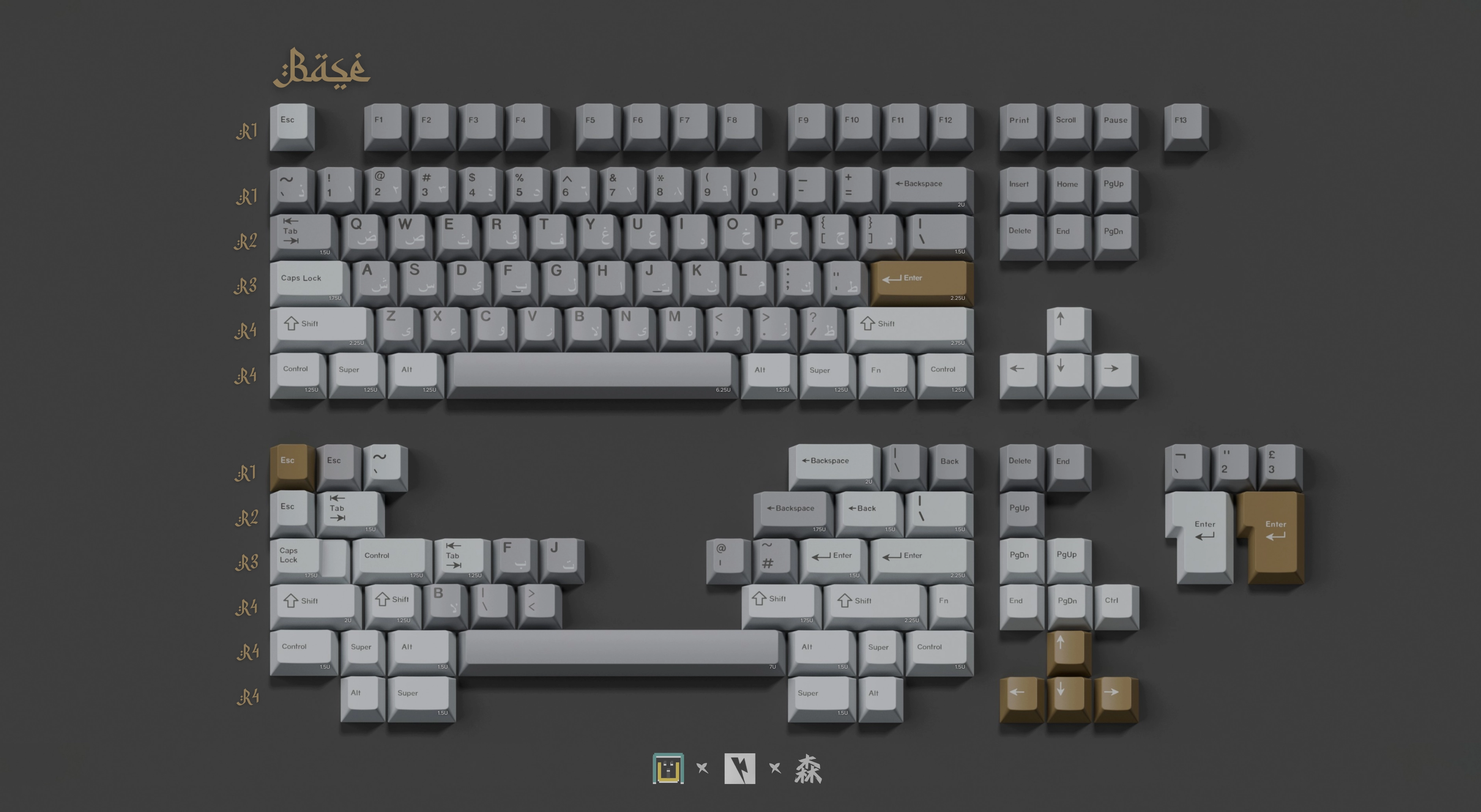 KEYKOBO KHONSU ABS DOUBLE-SHOT KEYCAP SET INSTOCK Per-Key Lighting Hot Swap Flexibility