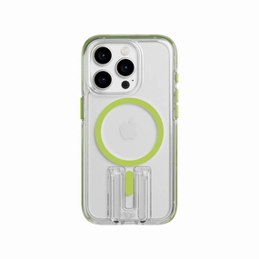 Gloss Touch Enhanced Durability EvoCrystal Kick - Apple iPhone 15 Pro Case MagSafe Compatible - Lime