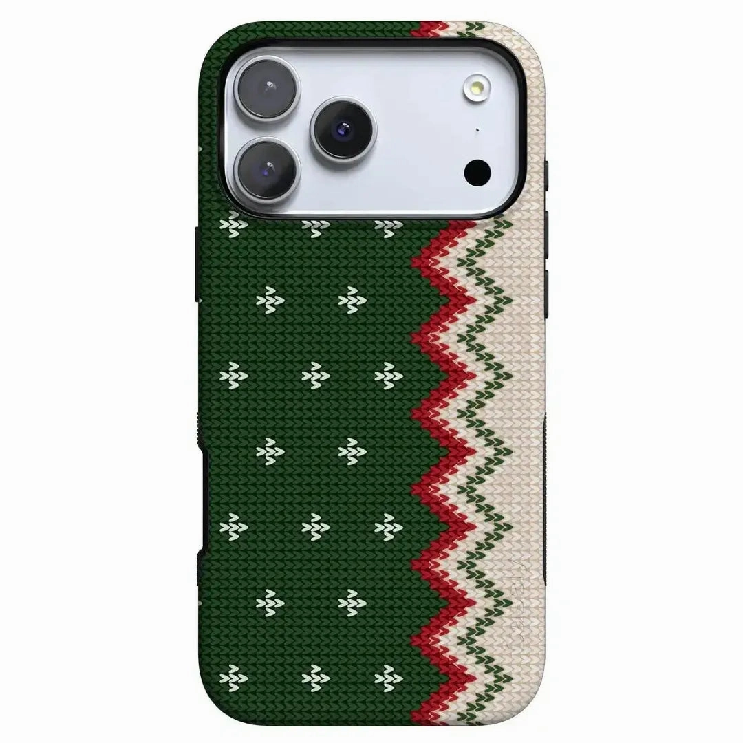 Compact Shell Edge Shield Grandpa's Sweater | Holiday Knit Case