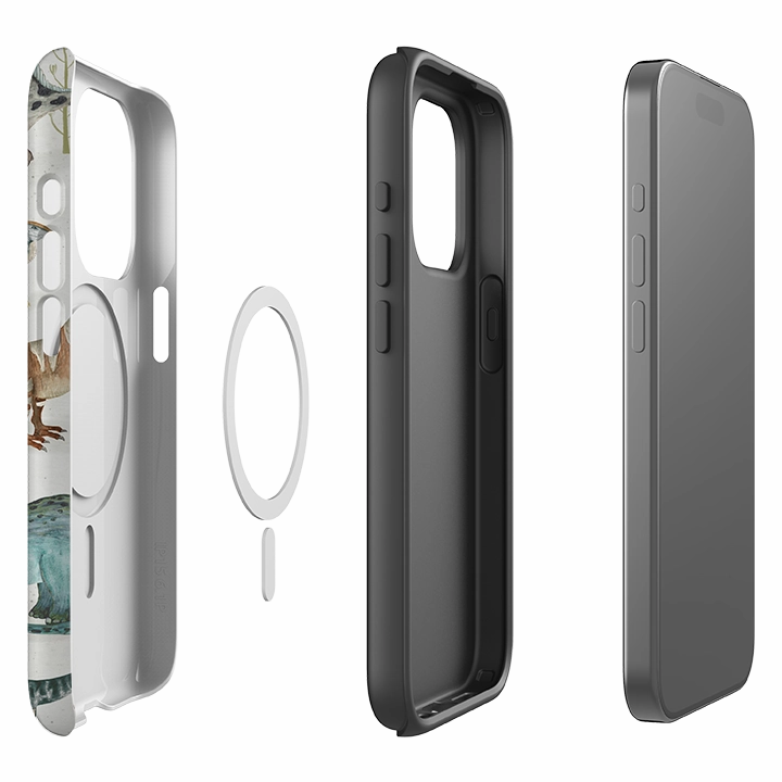 iPhone MagSafe Tough Case - Dinosaurs Pastel By Katherine Quinn Vivid Pattern Design