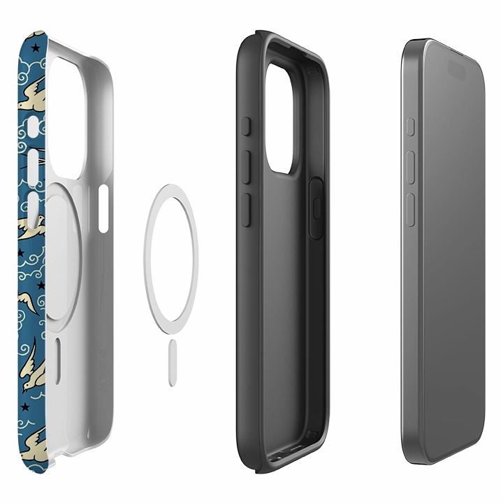 iPhone MagSafe Tough Case - Clouds By Cressida Bell Smooth Coating High End Look