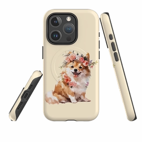 iPhone MagSafe Tough Case - Cute Dog H Protective Build Flexible Texture