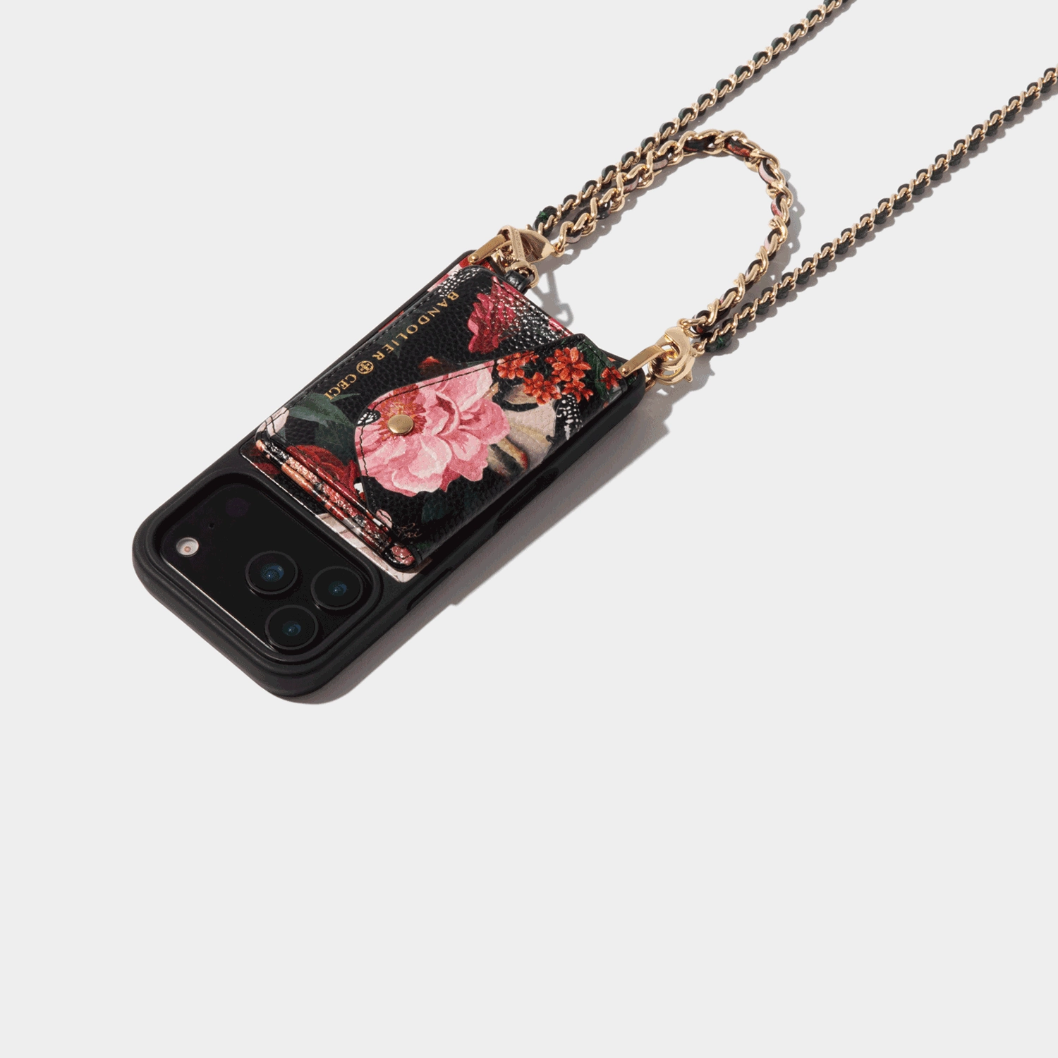 Rae Magnet Duet Wallet Crossbody Phone Case - Ceci Noir/Gold Sleek Appearance premium design