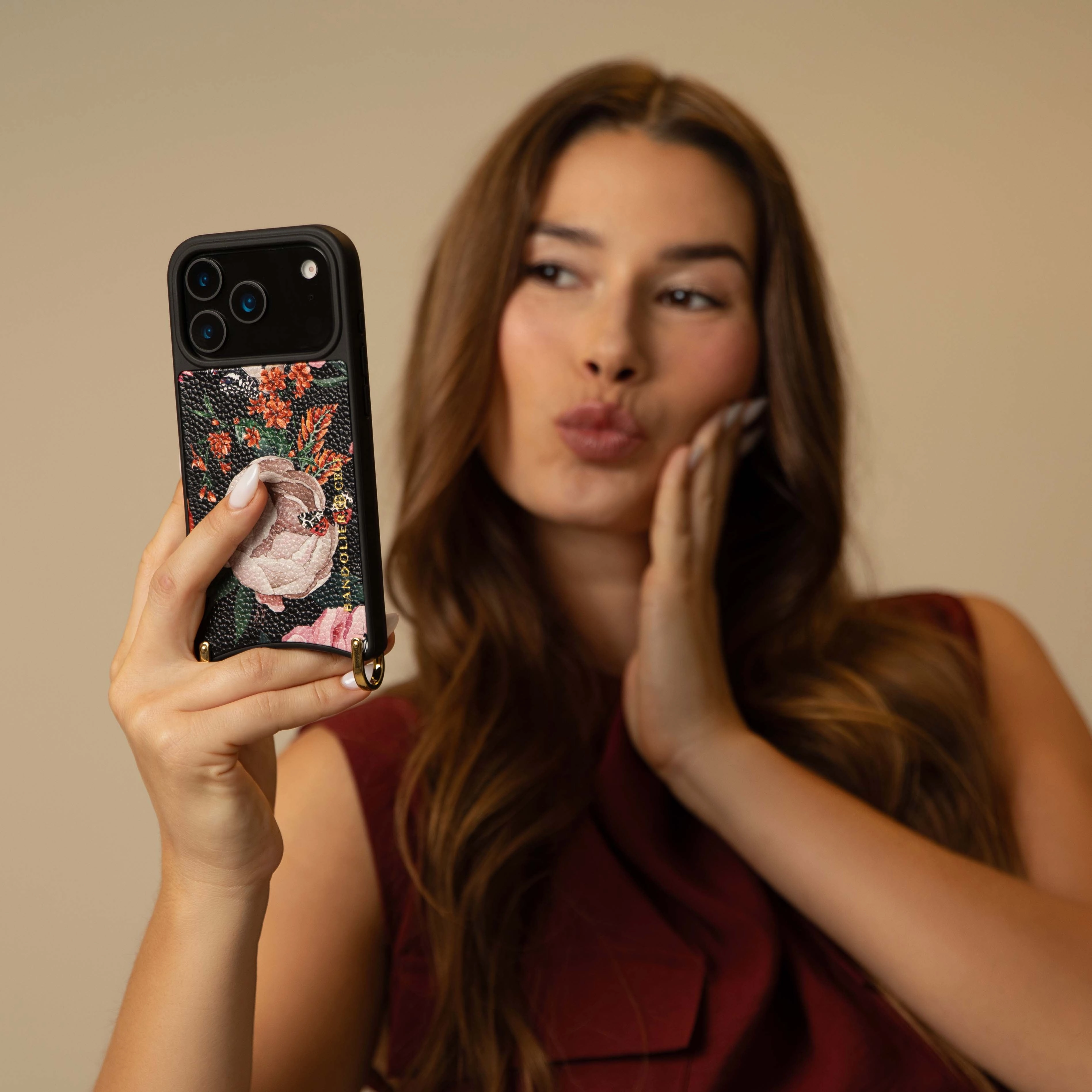 Water Resistant Rae Magnet Duet Wallet Crossbody Phone Case - Ceci Noir/Gold