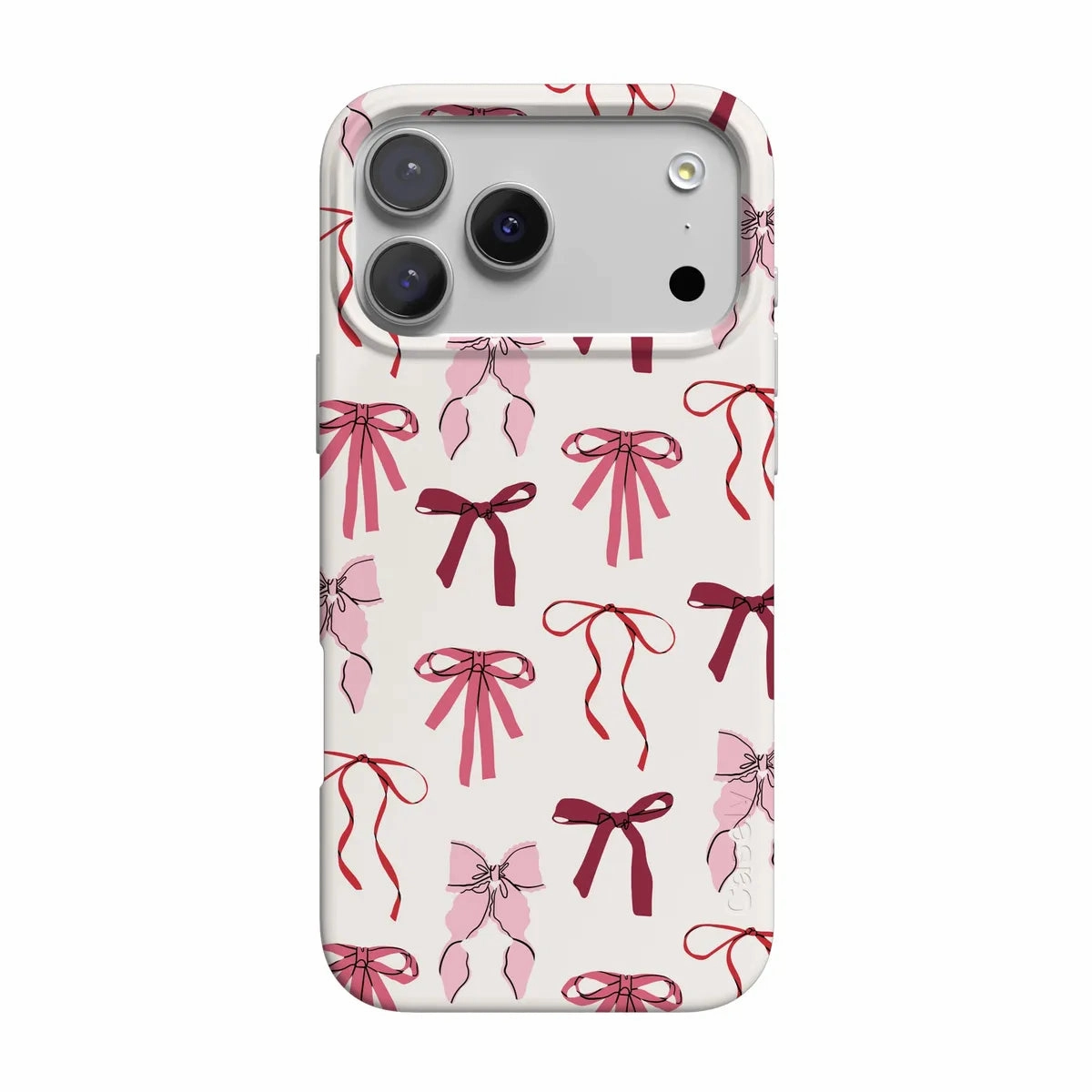 Rugged Grip Lover Girlie | Pink Bows iPhone Case