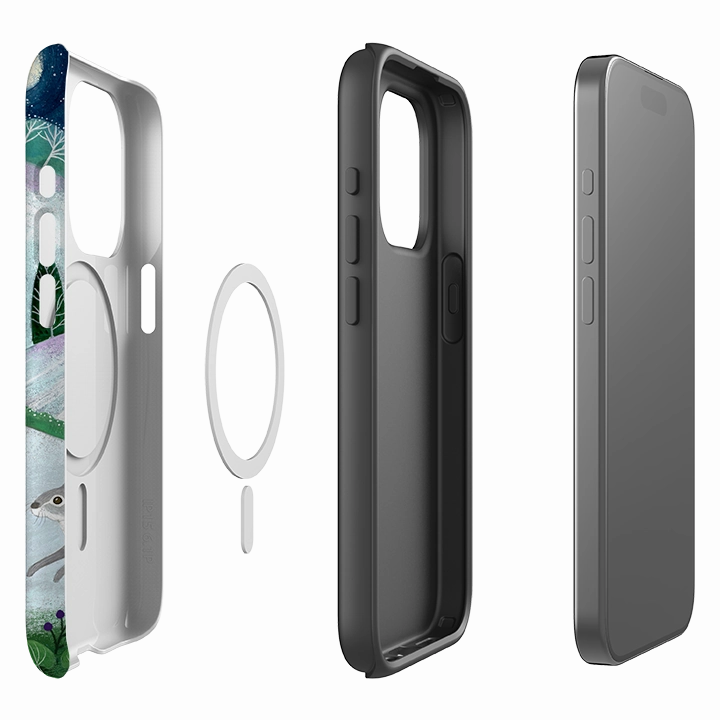 iPhone MagSafe Tough Case -  Winter Hare By Bex Parkin Durable Edge Layer Modern Texture