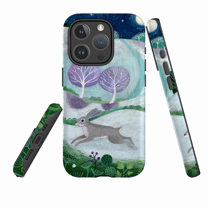 Edge Shield iPhone MagSafe Tough Case -  Winter Hare By Bex Parkin