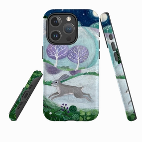 Edge Shield iPhone MagSafe Tough Case -  Winter Hare By Bex Parkin