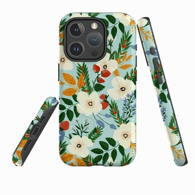 Hybrid Frame Stylish grip iPhone MagSafe Tough Case - Floral III By Abby Jacobs