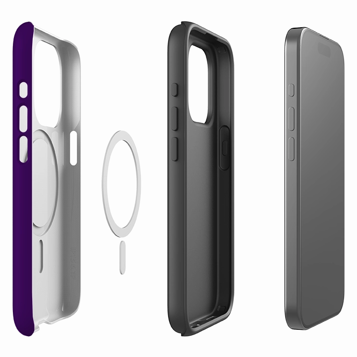 Rugged Texture Durable Texture Build iPhone MagSafe Tough Case -  Manilla Purple
