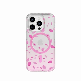 Clear Finish Protective Texture Finish FlexQuartz Apple iPhone 15 Pro Case MagSafe Compatible - Cherry Blossom