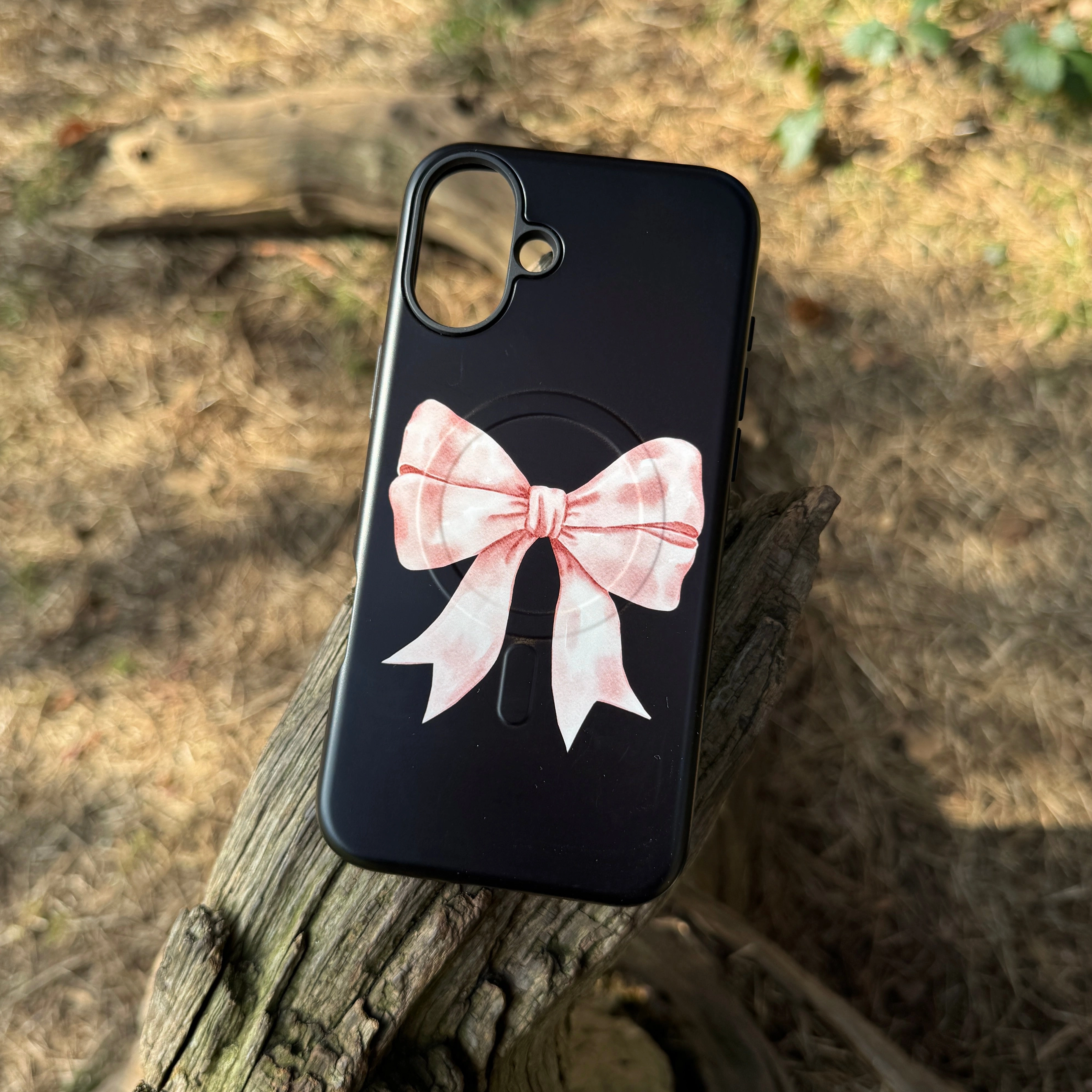 Stylish Detail iPhone MagSafe Tough Case -  Big Bow Black