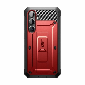 Glossy Finish Look Rugged Frame Design Galaxy S25 Unicorn Beetle PRO Rugged Case-Metallic Red