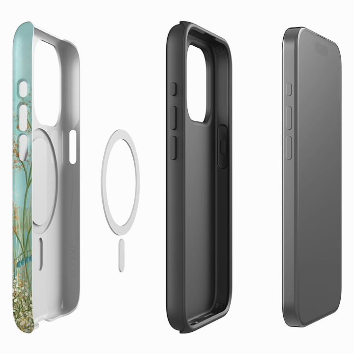 iPhone MagSafe Tough Case -  Flower Field By Maja Lindberg Minimal Form Matte Surface Design