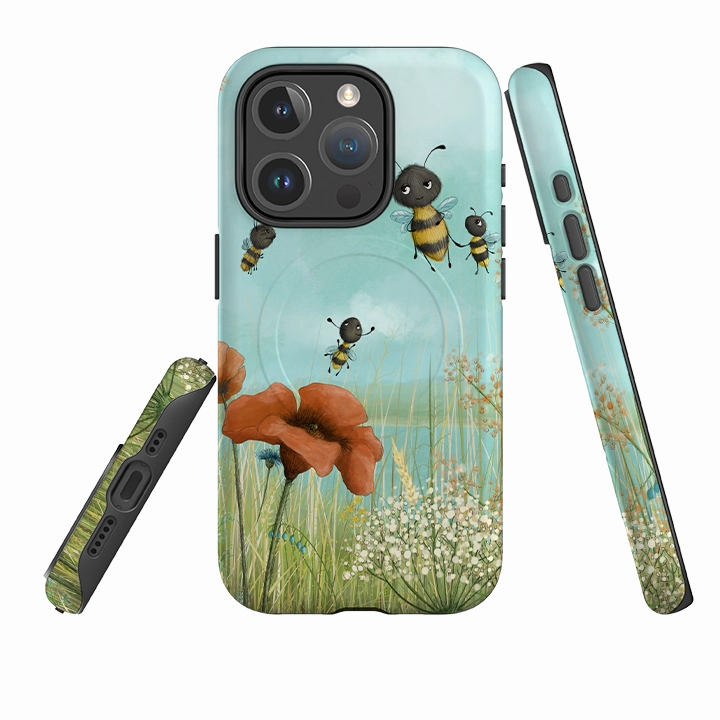 iPhone MagSafe Tough Case -  Flower Field By Maja Lindberg Impact shield Soft Touch