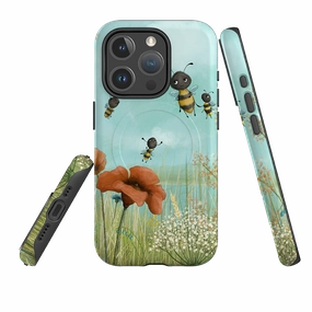 iPhone MagSafe Tough Case -  Flower Field By Maja Lindberg Impact shield Soft Touch
