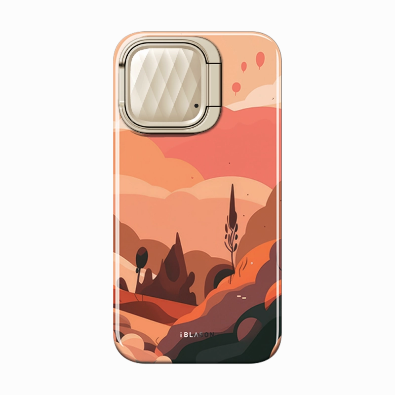 iPhone 15 Pro Cosmo Mag Case - Mountain Sunset Refined Look Smooth Coating