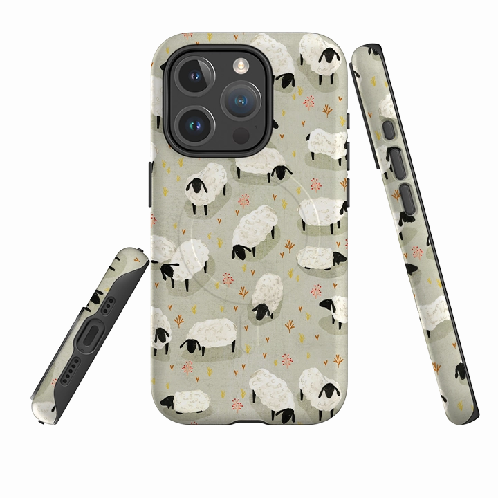 daily protection iPhone MagSafe Tough Case - Sheep Grey By Katherine Quinn