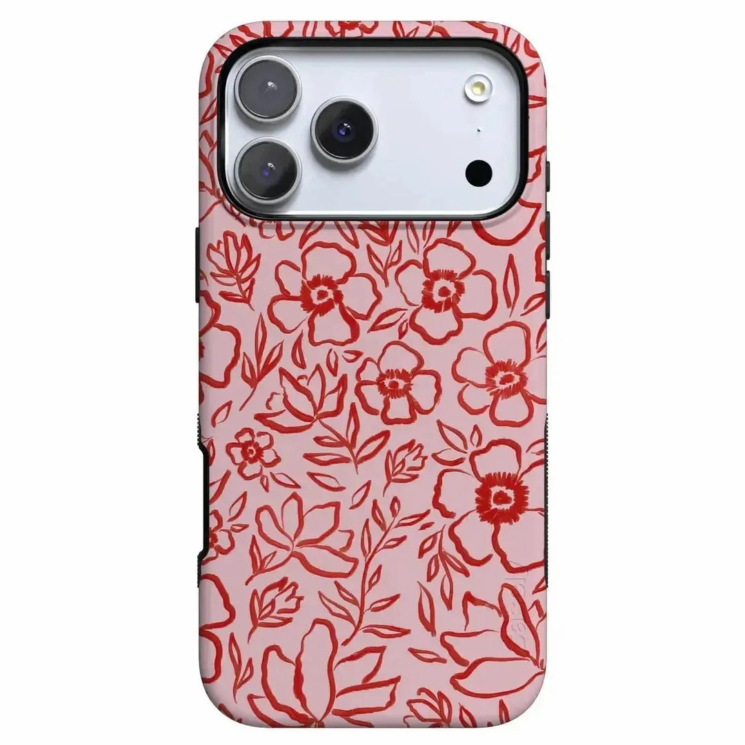 Blush Garden | Floral Doodle Case Light Protection Soft coating