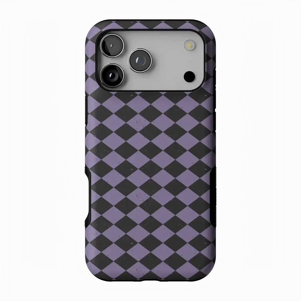 Soft Shape Rugged Outline Midnight Hex | Purple Checkered Case
